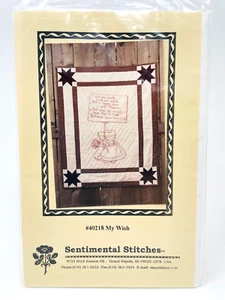 Sentimental Stitches, My Wish #40218, Embroidery & Quilt Instructions, NEW - Picture 1 of 1