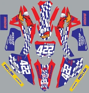 Graphic kit for Honda CRF450R 2021-2024 and CRF250 2022-2023 Woody Custom - Picture 1 of 1