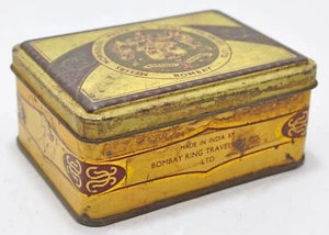 Vintage Ad Sign Tin Box Nowrossjee Ring Travellers Original Old Printed - Picture 1 of 10