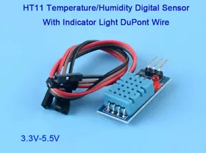 1Pcs DHT11 Temperature/Humidity Digital Sensor With Indicator Light DuPont Wire - Picture 1 of 5
