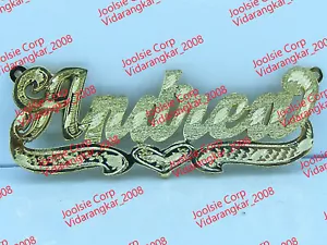 COLLANA TARGA PERSONALIZZATA 14K GP 3D DOPPIA SCRITTA CON NOME REGALO Qualsiasi nome - Foto 1 di 5