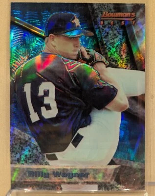 1994 Bowman's Best BLUE REFRACTOR #19 Billy Wagner RARE ROOKIE RC PARALLEL - Image 1 of 2