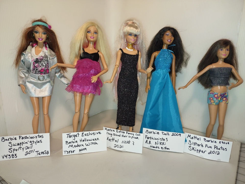 Barbie 5 piezas. Real 1ª Fashionista Teresa Intercambio Estilos, Halloween Bruja Moderna+ Foto 1 de 4