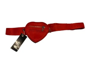 Adidas Ivy Park Red Heart Fanny Pack Belt Bag Silver Hardware New NWT ❤️ - Picture 1 of 9