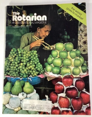 Rotarian Magazine 1975 Rotary Club Asia Market Israel Sports Wharton Mercedes - Image 1 of 4