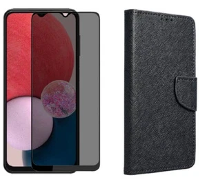 Coque Portefeuille + Verre Trempé Anti Espion pour Samsung Galaxy A16 A36 A56 - Photo 1 sur 21