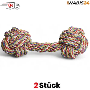 Baumwollhantel Zahnpflege Seil Hundespielzeug Knochen HANTEL Spielzeug XXL 25cm - Bild 1 von 4