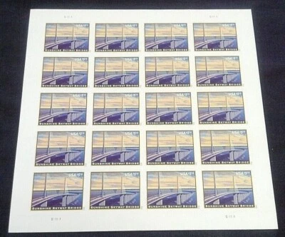 SHEET (20) $5.15 PRIORITY MAIL STAMPS SUNSHINE SKYWAY BRIDGE #4649 MNH   (1680) - Image 1 of 2