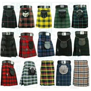 Scottish Men's Kilt Traditional Highland Dress Tartan Kilts - Picture 1 of 10