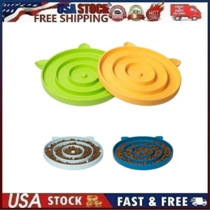 Bifeaw Silicone Slow Feeder Bowl -Interactive Puzzle Feeder for Pets (Grn & Yel) - Picture 1 of 10