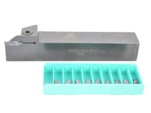 TTER2525-2T17 Lathe Cutter Grooving Tool Holder +10 cnc TDC2 2mm carbide inserts - Picture 1 of 5