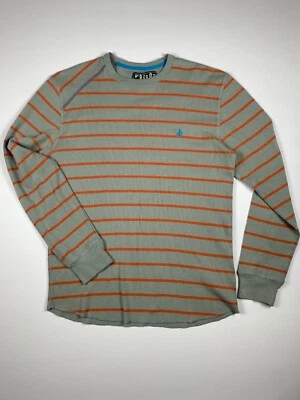 Vintage Y2K Volcom Waffle Knit Striped Long Sleeve Thermal Shirt Size Small - Image 1 of 4