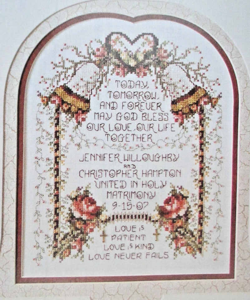 Autumn Wedding Sampler - Magazine cross stitch pattern - Bells Heart Rose - Image 1 of 1