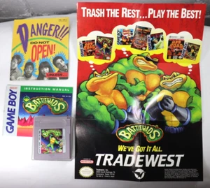 Battletoads (Nintendo Gameboy ) Game Cartridge Manual Case & Advertising VG GB - Picture 1 of 10