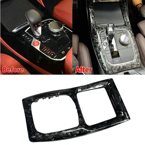 1xForged Carbon Fiber Center Console Panel Shift Frame For X3 G01 X4 G02 X3M X4M - Picture 1 of 7