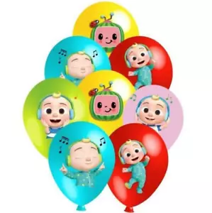 NEW COCOMELON STYLE 2 THEME 12 INCH LATEX BALLOONS (10) - Picture 1 of 1