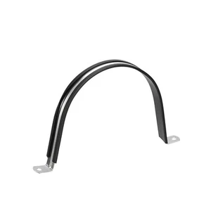 6Pcs 6" Cable Clamp U Shape Stainless Steel Rubber Cushioned Pipe Strap - Picture 1 of 2