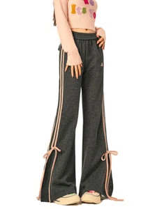 Womens Casual Wide Leg Sweatpants High Waisted Baggy Lounge Pants Joggers Pants - Picture 1 of 6