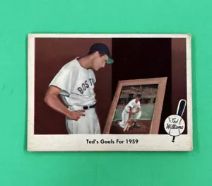 1959 Fleer Ted Williams Ted's Goals para 1959 tarjeta #80 pliegues desgaste en las esquinas - Imagen 1 de 2