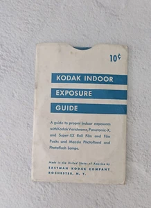Guía de exposición interior Kodak de 1940 con sobre fotografía vintage de Rochester NY - Imagen 1 de 4