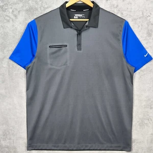 Polo Uomo Nike Golf Tour Performance Dri Fit 2XL Grigio Nero Blu - Foto 1 di 9