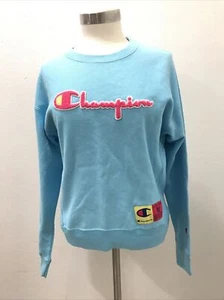 Champion Reverse Weave Women's Turquoise Crew Neck Sweatshirt Medium - Picture 1 of 7