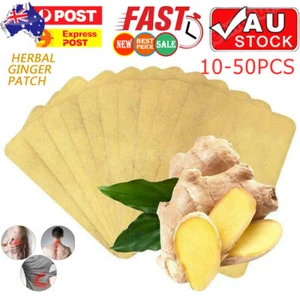 10-50Pcs Ginger Detox Patch Body Neck Knee Pad Pain Relief Swelling Foot Care - Picture 1 of 11