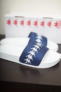Kappa Authenic 222 Banda Adam12 Blue Md-White Brand New With Box Size 8 - Picture 1 of 5