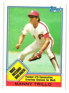 1983 Topps - #5 Record Breaker Manny Trillo - Picture 1 of 2