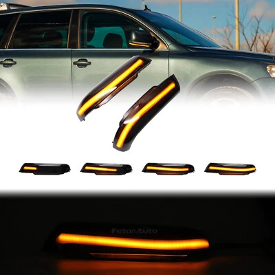 Per Vw Touareg 7L 2002-2006 Frecce Specchio Retrovisore Luce Nero Indicatore di direzione LED x2 - Immagine 1 di 4