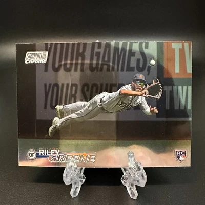 2023 Topps Stadium Club Chrome Riley Greene Rookie #3 Detroit Tigers - Image 1 of 2