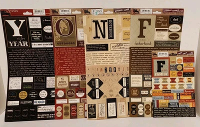 7 folhas adesivas para scrapbooking diário cigano -5 folhas novas - Imagem 1 de 4