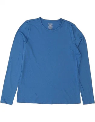 Top de mujer L.L.BEAN manga larga Reino Unido 14 algodón azul medio AR14 Foto 1 de 4