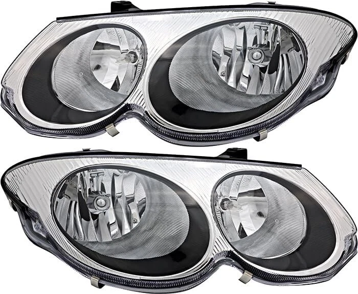 Faróis transparentes de substituição esquerda+direita Chrysler 300M 1999-2004 - Imagem 1 de 4
