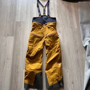 Men's State of Elevenate Gore-Tex Bec De Rosses Shell Ski Bib Snow Pants Sz M - Picture 1 of 15