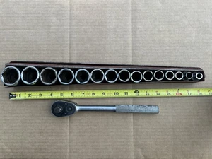 🇺🇸Herramientas MAC 1/2” Unidad 15 piezas 6pt Juego de enchufes poco profundos 1-1/4” - 3/8” VR10 Trinquete - Imagen 1 de 23
