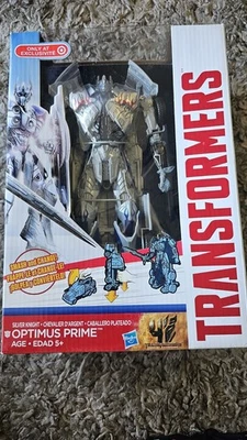 Transformers Silver Knight Optimus Prime Figure Age of Extinction Smash & Change - Image 1 of 4
