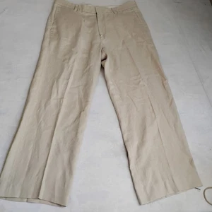 Banana Republic Pants 34x30 Mens 100 Linen Relaxed Wide Leg Preppy Office - Picture 1 of 13