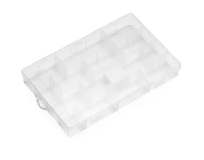 13.5" x 8.5" Clear Adjustable Plastic Storage Box/Case by Angels Craft - Image 1 of 4