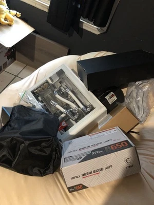 Unfinished Pc 4080 7800x3d Msi itx motherboard  and a bunch of extras - Image 1 of 4