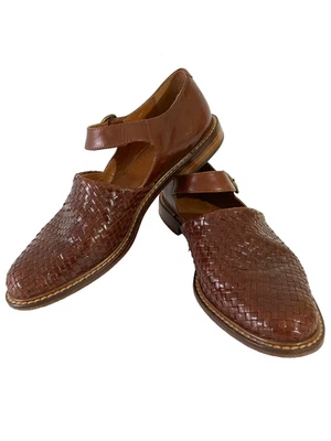 Zapatos mocasines sin cordones de cuero marrón hechos a mano en Italia Joan And David de colección para mujer Foto 1 de 4