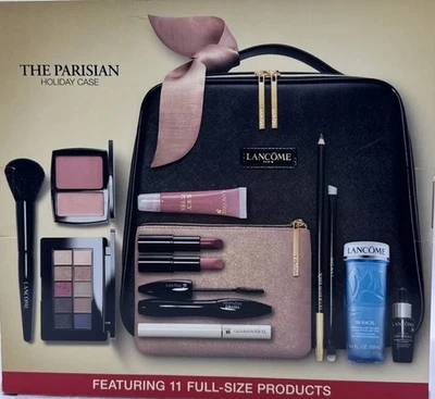 Lancome Parisian 2016 Holiday Makeup Train Case - 11 Full Size Products  NEW - Image 1 of 4