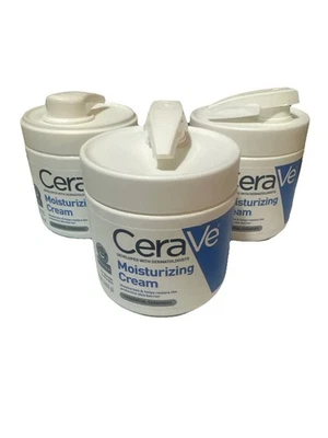 CeraVe Moisturizing Cream with Pump 16 oz Jar White/Blue Label, Face & Body - 3 - Image 1 of 3