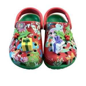Disney Mickey Mouse & Friends Crocs Christmas Holiday Clogs for Kids SZ 11 - Picture 1 of 7