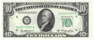 1950-A $10 Small Size Federal Reserve Note - Picture 1 of 2