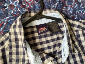 Wrangler NWT Western Shirts Boys Large (10-12) Blue White Plaid Pearl Snap Rodeo - Picture 1 of 3