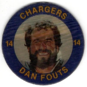 1983 7-Eleven Slurpee Super Star Sports Coin #2 Dan Fouts San Diego Chargers - Picture 1 of 2