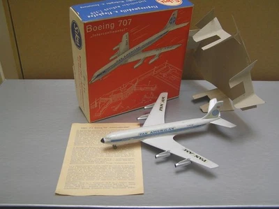 Siku F3a Boeing 707 PAN AMERICAN PAN AM vintage plastic toy plane MIB scarce - Image 1 of 4