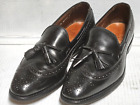 Allen Edmonds Manchester Dress Loafers 10 1/2 B Black Wingtip Tassels USA Shoes