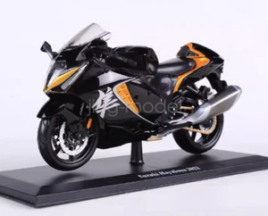 Maisto 1:12 Black 2022 Hayabusa Sports Model Diecast Metal Motorcycle - Picture 1 of 13